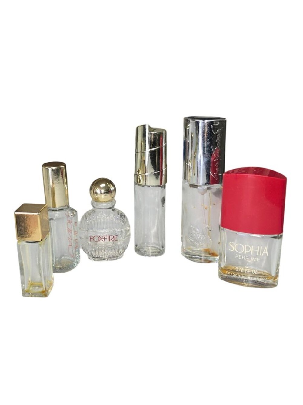 Vintage Perfume Miniature Lot 6 Empty Bottles Avon & More - Picture 1 of 5